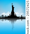 Blue Sky New York City skyline Vector 29572425