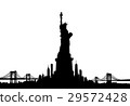 New York City skyline Statue of liberty Vector 29572428