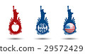 Statue of liberty skyline New York City Vector 29572429