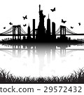 New York City skyline Statue of Liberty vector 29572432