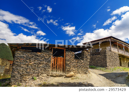 stones houses in Shenako village Tusheti. Georgia stones houses in Shenako village Tusheti. Georgia 29573429