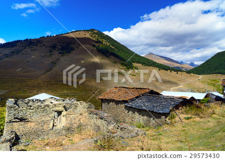 View in Mountains and and shale stones houses View in Mountains and and shale stones houses 29573430