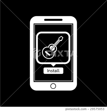 icon of smart phone mobile Building application - Stock Illustration ...