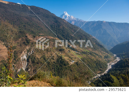 beautiful view landscape of mountain in nepal beautiful view landscape of mountain in nepal 29575621