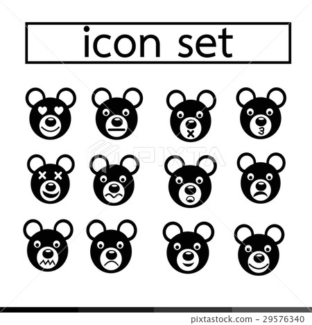 bear emotion icon set illustration design bear emotion icon set illustration design 29576340
