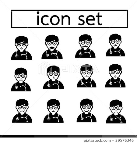doctor emotion icon set illustration design doctor emotion icon set illustration design 29576346