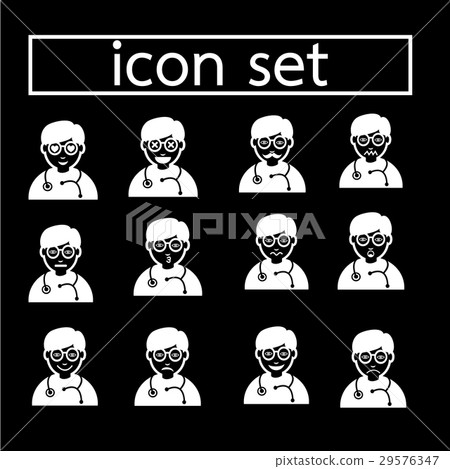 doctor emotion icon set illustration design doctor emotion icon set illustration design 29576347