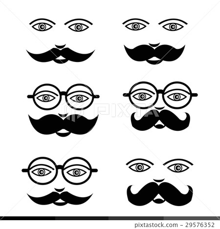 Mustache Man emotion icon set illustration design Mustache Man emotion icon set illustration design 29576352