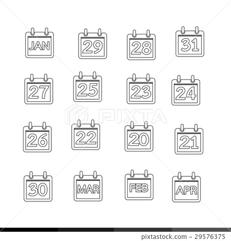 calendar icon illustration design 29576375