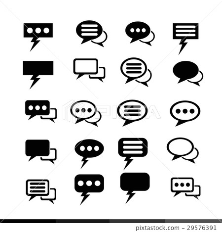 speech bubble set illustration design 29576391