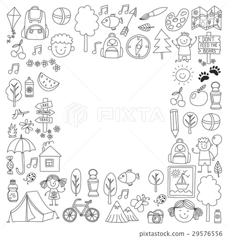 Summer camp Children, kids camping Children plays 29576556