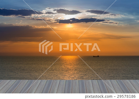Sunset over coastline natural seascape Sunset over coastline natural seascape 29578186