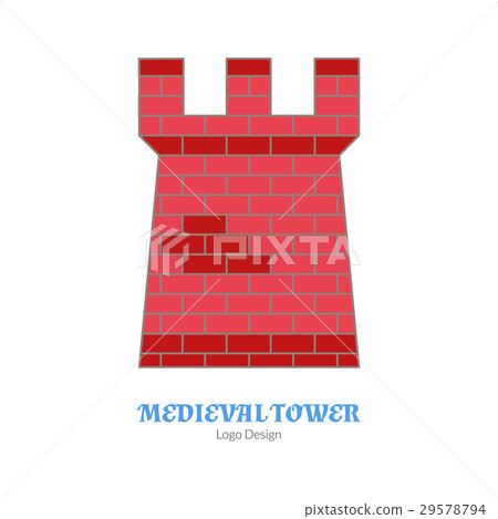 Medieval colorful logo emblem template, flat style Medieval colorful logo emblem template, flat style 29578794