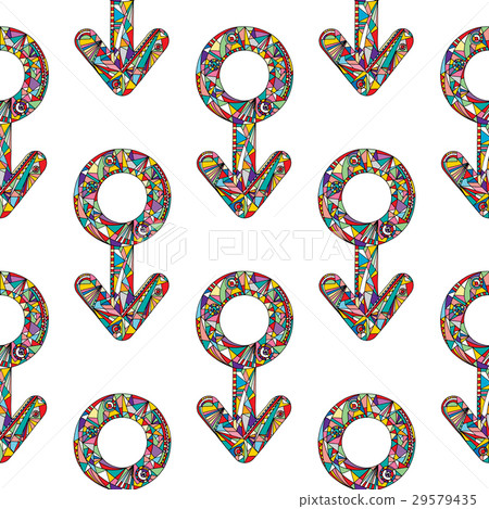 Vector abstract male gender signs seamless pattern 29579435