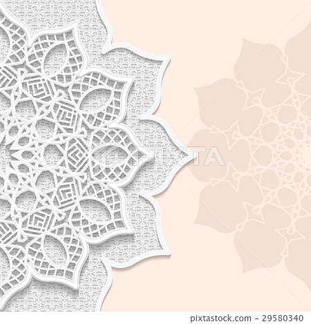 Vector  3D  background, festive pattern embossing 29580340