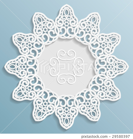 3D Vector bas-relief frame,vignette with ornaments 3D Vector bas-relief frame,vignette with ornaments 29580397