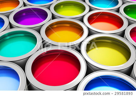 Color paint cans - Stock Illustration [29581893] - PIXTA