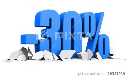 30 percent sale and discount advertisement concept 29581919