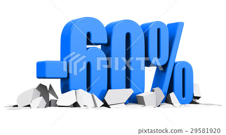 60 percent sale and discount advertisement concept 29581920