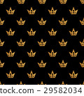 Crown pattern. Hand painted seamless background. 29582034