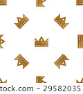 Crown pattern. Hand painted seamless background. 29582035