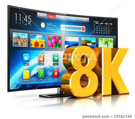 8K UltraHD curved smart TV 29582149