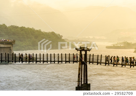 Abstract blur Dujiangyan Irrigation Project Abstract blur Dujiangyan Irrigation Project 29582709