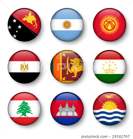 Set of world flags round badges Set of world flags round badges 29582767