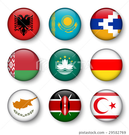 Set of world flags round badges Set of world flags round badges 29582769