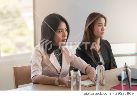 Two women participate business meeting 29583909
