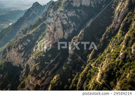 View to cableway to montserrat monastery View to cableway to montserrat monastery 29584214