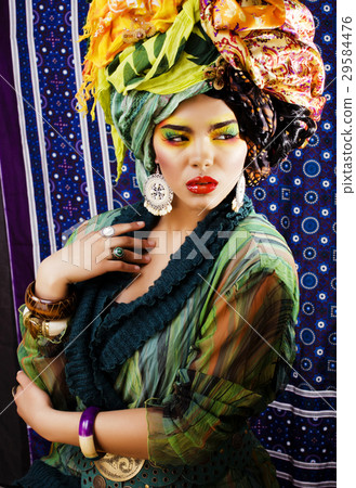 beauty bright woman with creative make up, many 29584476