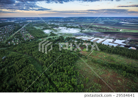 Aerial photo of agricultural russian village Aerial photo of agricultural russian village 29584641