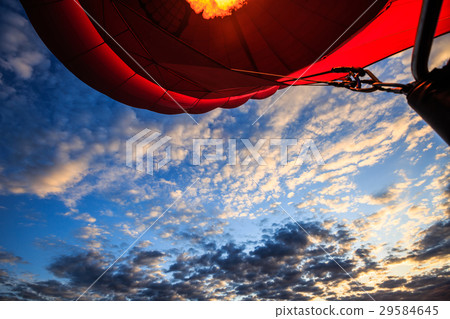 Fire inside a red air balloon Fire inside a red air balloon 29584645