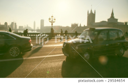 blurred traffic on Westminster Bridge blurred traffic on Westminster Bridge 29584654