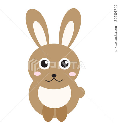 Cute bunny icon, flat style.Rabbit isolated on Cute bunny icon, flat style.Rabbit isolated on 29584742