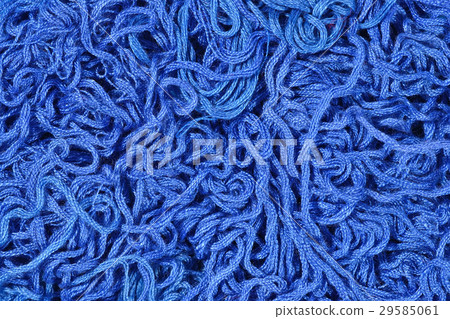 Blue embroidery floss as background texture Blue embroidery floss as background texture 29585061
