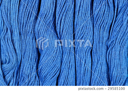 Blue skeins of floss as background texture Blue skeins of floss as background texture 29585100