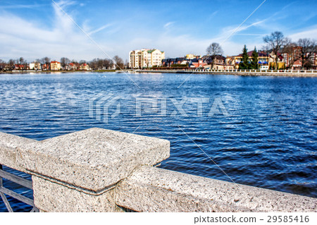 promenade near the lake in the city promenade near the lake in the city 29585416