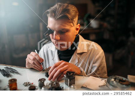 Clock maker repair old clockwork gear Clock maker repair old clockwork gear 29585462