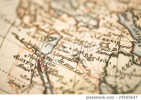 古色古香的老地圖中東 29585647