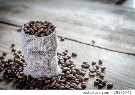 Coffee beans in the sackcloth bag Coffee beans in the sackcloth bag 29585741