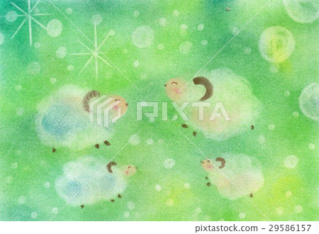 Adventure of Sheep: Pastel Painting Adventure of Sheep: Pastel Painting 29586157
