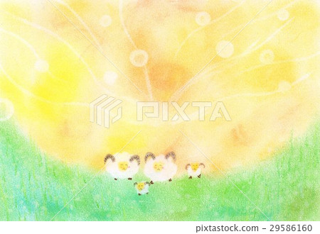 Adventure of Sheep: Pastel Painting 29586160