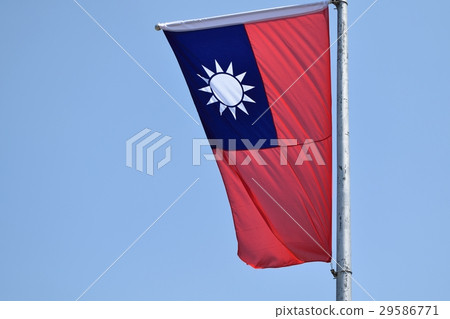 Blue sky white full flag Red flag (National flag of ROC) Blue sky white full flag Red flag (National flag of ROC) 29586771