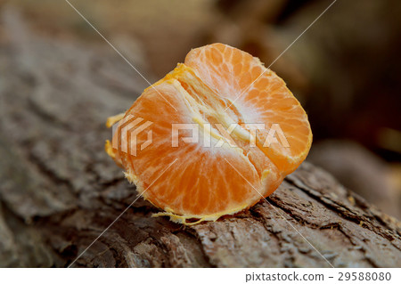 Still life with orange on wood background 29588080