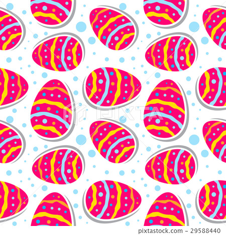Vector Easter Seamless Pattern with Colorful Eggs - Stock Illustration ...
