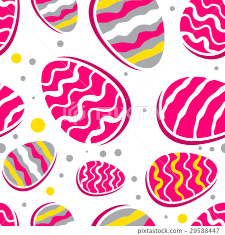 Vector Easter Seamless Pattern with Colorful Eggs - Stock Illustration ...
