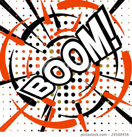 Boom wording sound effect for comic background 29588456