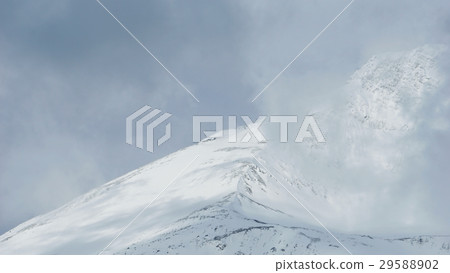 top of mountain covered with snow in National Park top of mountain covered with snow in National Park 29588902